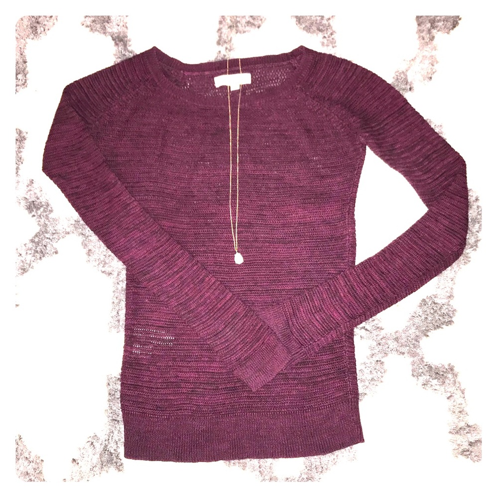 Berry colored LOFT sweater